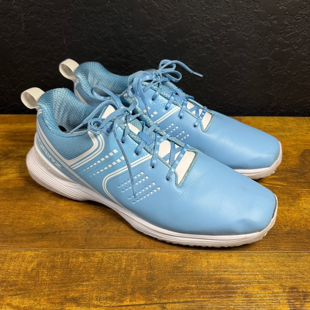SQAIRZ Freedom Light Blue Synthetic Leather Spikeless Golf Shoes Mens 14